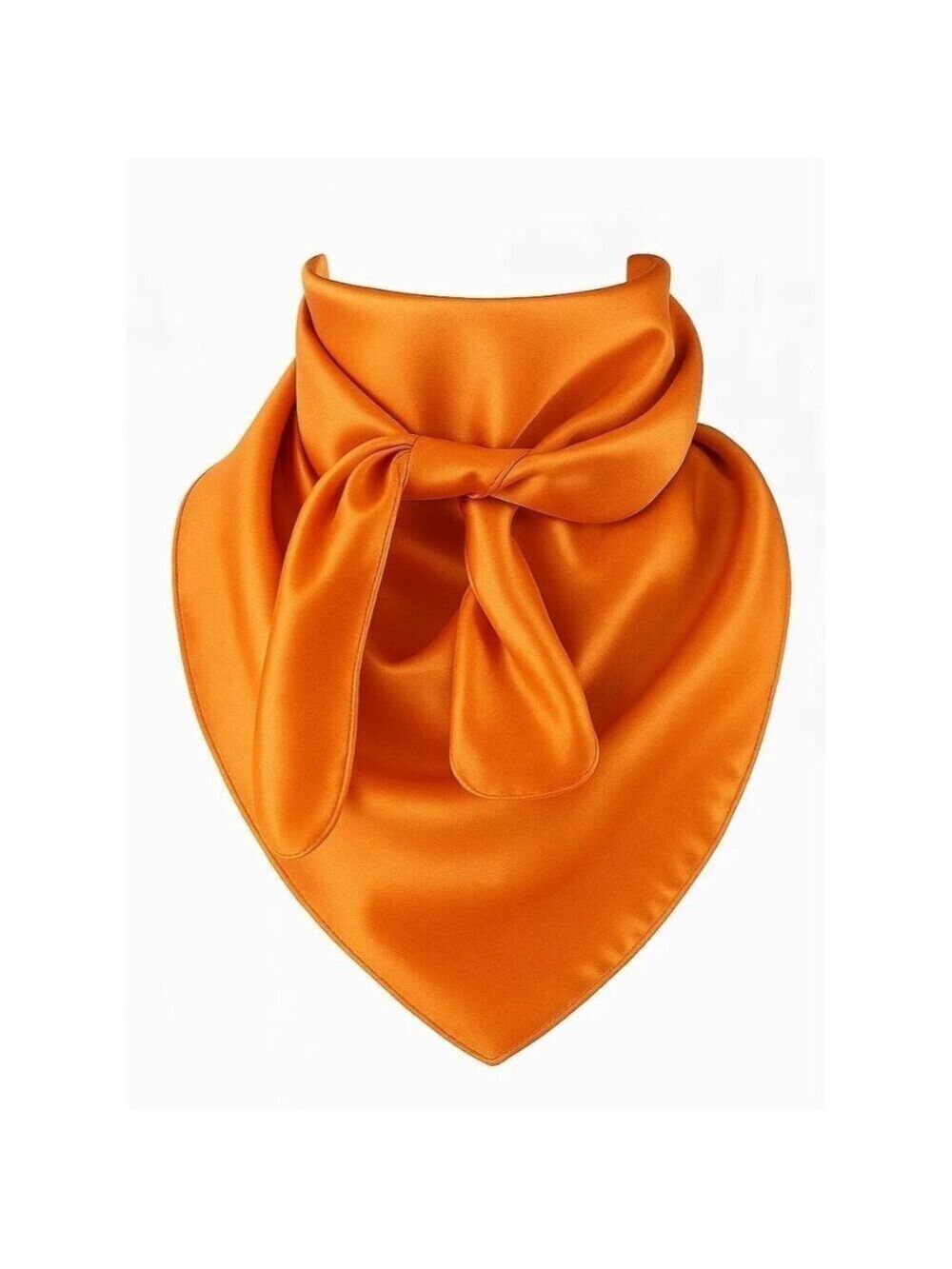 Orange Wild Rag Scarf Large Satin Western Accessory 23x23 Inches